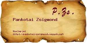 Pankotai Zsigmond névjegykártya
