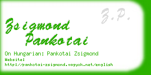 zsigmond pankotai business card